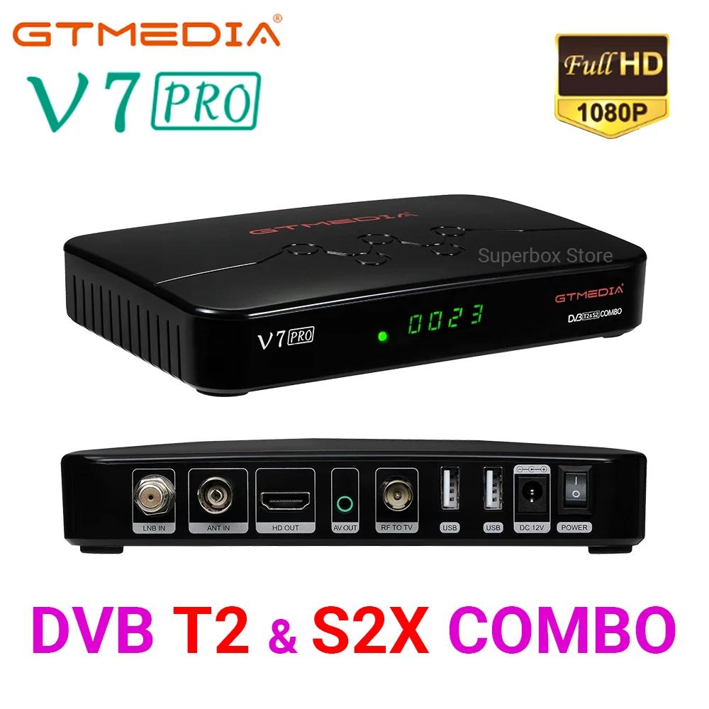 GTMEDIA V7  DVB T2 S2X ޺  HEVC 10 Ʈ Ǯ HD 1080P PVR  CA ī, USB  ɼ Ǹ